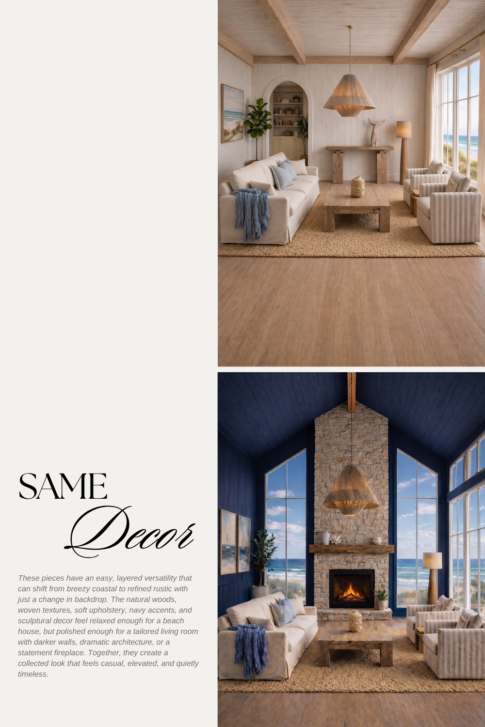 Natural Textures for a Coastal Room