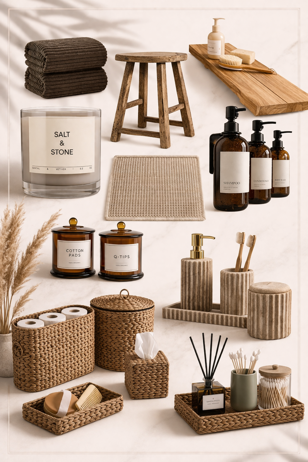 The Spa Bathroom Edit — product collage